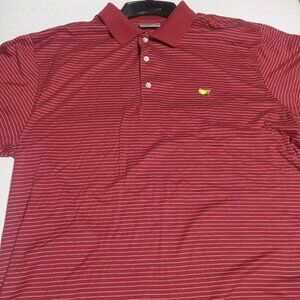 Masters Augusta National Golf Shop Men's Striped Golf Polo Shirt Size XL